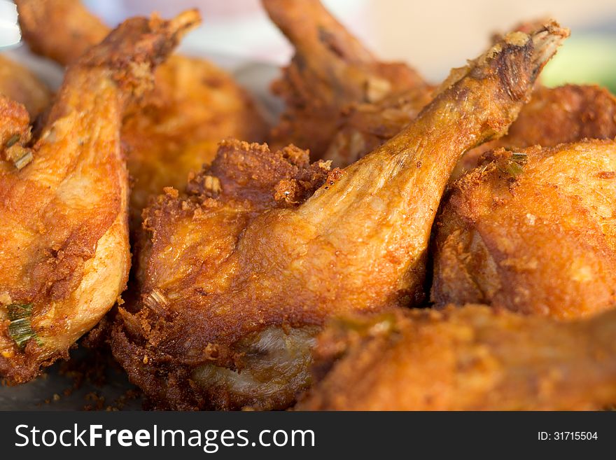 Close up of Fried chicken