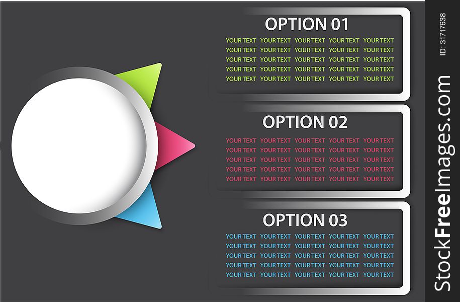 Illustration Of Round Paper Progress background / product choice or versions