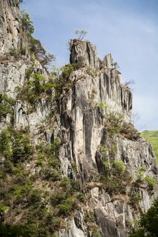 Steep Mountainside Landscape With Vegetation Stock Images Steep Mountainside Landscape With Vegetation Stock Images