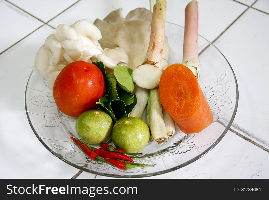 Components Thai Tomyam Food