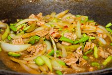 Cooking Fried Parkia With Shrimp Thai Food Royalty Free Stock Image Cooking Fried Parkia With Shrimp Thai Food Royalty Free Stock Image