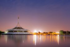 Public Park At Twilight Stock Photo Public Park At Twilight Stock Photo