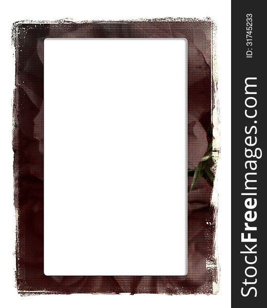 Floral Grunge vintage photo frame background. Suitable for use as a photo background or grunge texture. floral and texture are visible.