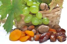 Dried Fruits And Grapes Royalty Free Stock Photos