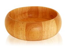 Empty Wooden Bowl Side Top View Stock Photos
