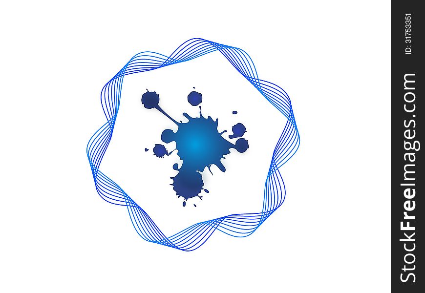 A vector base ink splat logo. A vector base ink splat logo.