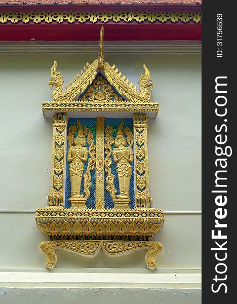 Art of Wat Phra That Doi Suthep Window,Thailand