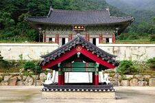 Traditional Korean Architecture. Haeinsa Korean Buddhist Temple. South Korea Royalty Free Stock Images