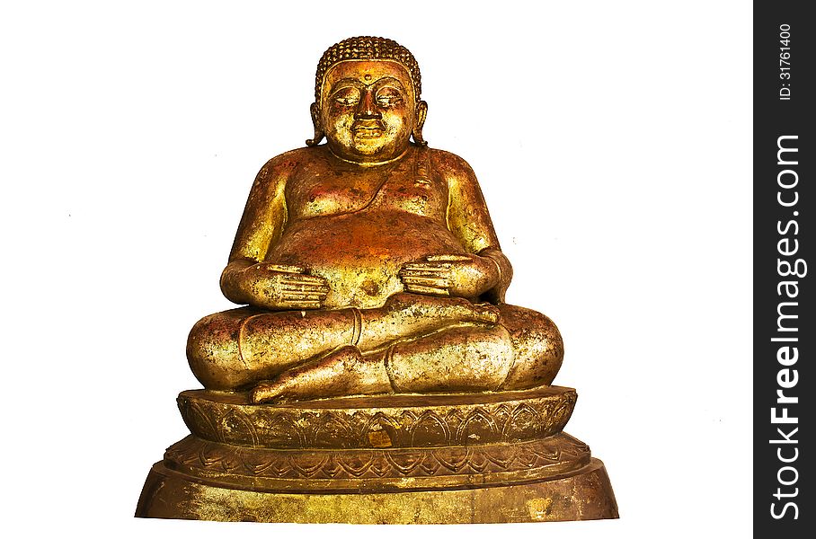 The Buddha status isolated on white background