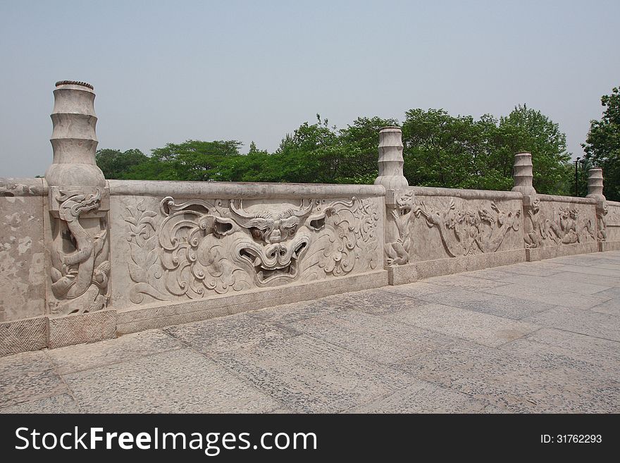 The well-known Zhaozhou Bridge is a large stone-arched bridge located in Zhaozhou County, Hebei Province , China. It is the largest and oldest stone-arched bridge in the world which is more than 1400 years old. The well-known Zhaozhou Bridge is a large stone-arched bridge located in Zhaozhou County, Hebei Province , China. It is the largest and oldest stone-arched bridge in the world which is more than 1400 years old.