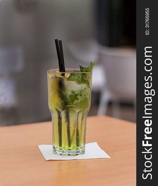 mint cold cocktail for summer. mint cold cocktail for summer