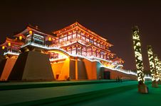 The Ziyunlou Building Night Xian Royalty Free Stock Image The Ziyunlou Building Night Xian Royalty Free Stock Image