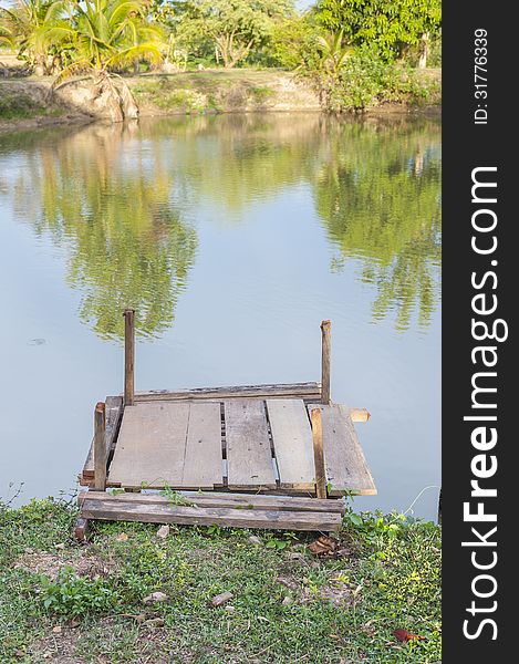 A wooden pier at waterside