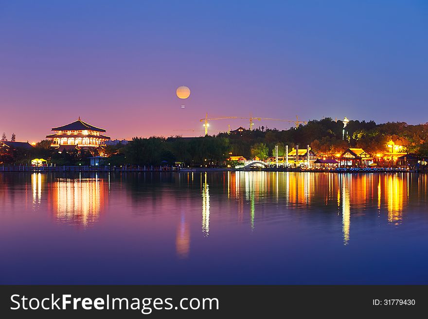 The photo taken in China's shanxi province Xian city Datang furong garden scenic spot. The photo taken in China's shanxi province Xian city Datang furong garden scenic spot.