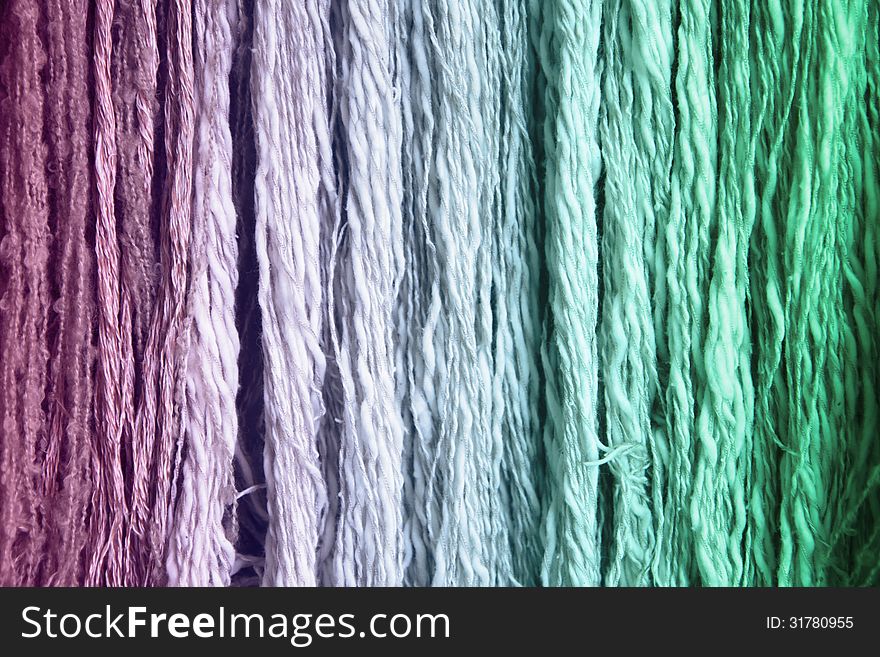 Texture of wool with colors, background