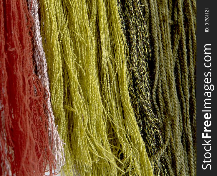 Texture of wool with colors, background