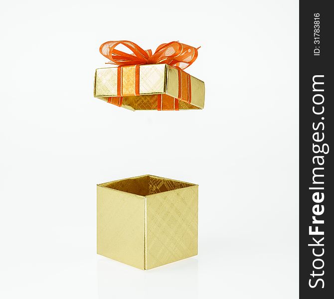 Golden Gift Box Open Cover