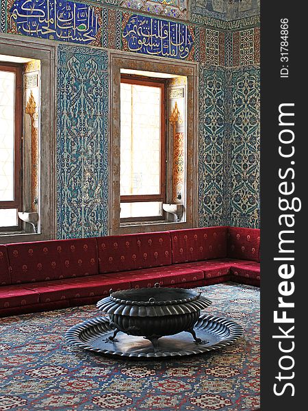 Harem interior in Topkapi palace. Istanbul, Turkey. Harem interior in Topkapi palace. Istanbul, Turkey.