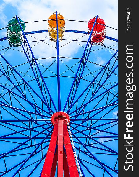 Colorful Ferris Wheel on Weekend