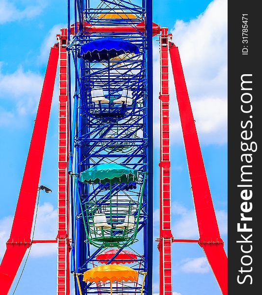 Colorful Ferris Wheel on Weekend