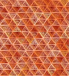 Ornate Hand-drawn Brown Triangles Pattern Royalty Free Stock Photos Ornate Hand-drawn Brown Triangles Pattern Royalty Free Stock Photos