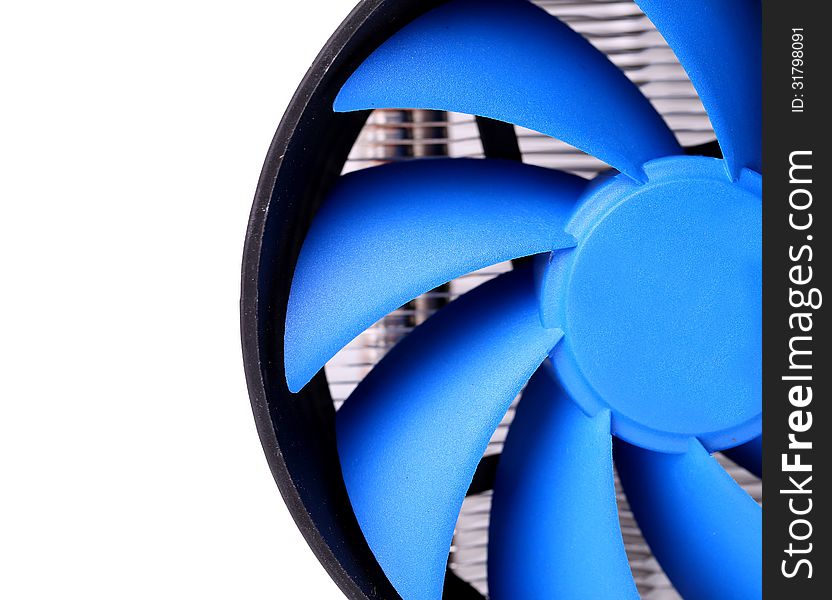 Powerful computer cooler with blue fun