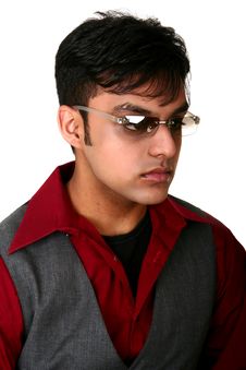 Young Indian Man With Serious Stock Photo Young Indian Man With Serious Stock Photo