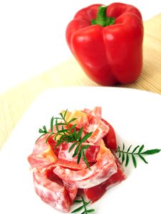 Salad With Red Pepper Stock Photos Salad With Red Pepper Stock Photos