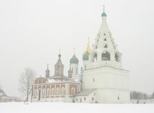 Winter Russian Church. Stock Photos
