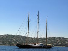 Three Mast Sailing Yacht Royalty Free Stock Images Three Mast Sailing Yacht Royalty Free Stock Images