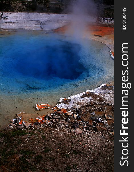 Thermal spring located in Yellowstone National Park, Wyoming. Thermal spring located in Yellowstone National Park, Wyoming