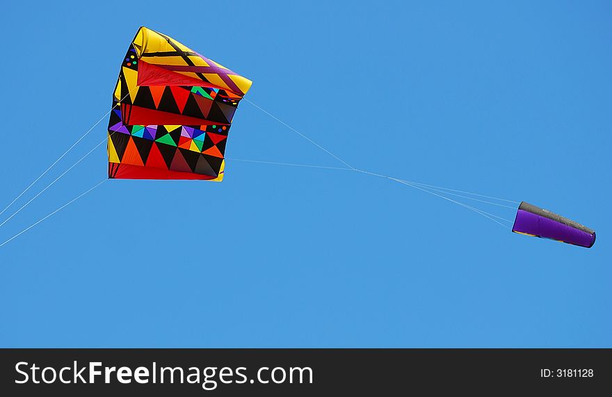 Colorful kite taken at kitefest in Toronto, Ontario, Canada