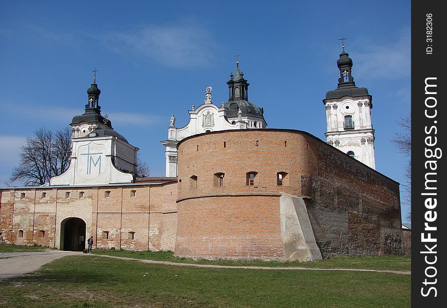 Age-old monastery with three domes
