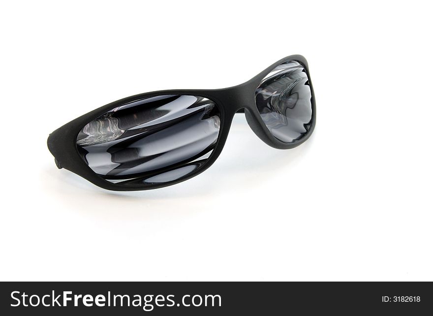 Black glasses for protection against the sun