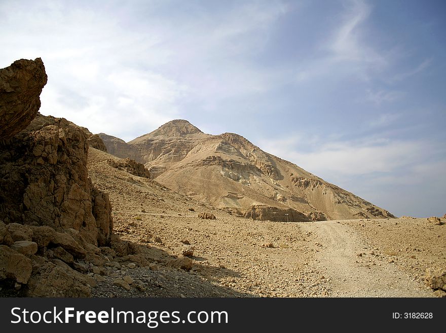 Desert landscape in the dead sea region