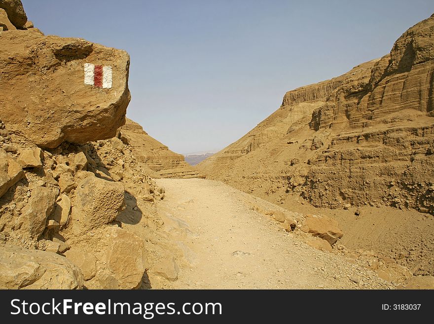 Desert landscape in the dead sea region