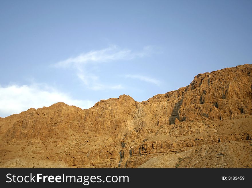 Desert landscape in the dead sea region