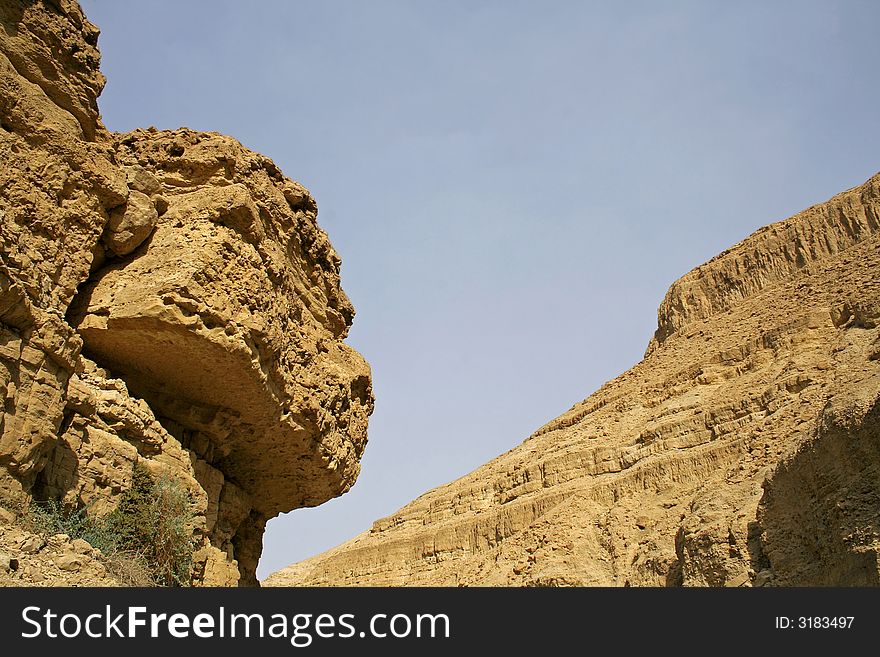 Desert landscape in the dead sea region