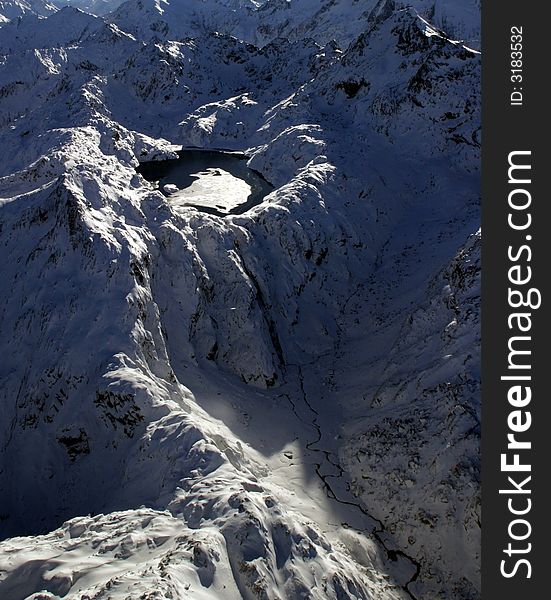 Frozen Lake, Southern Alps