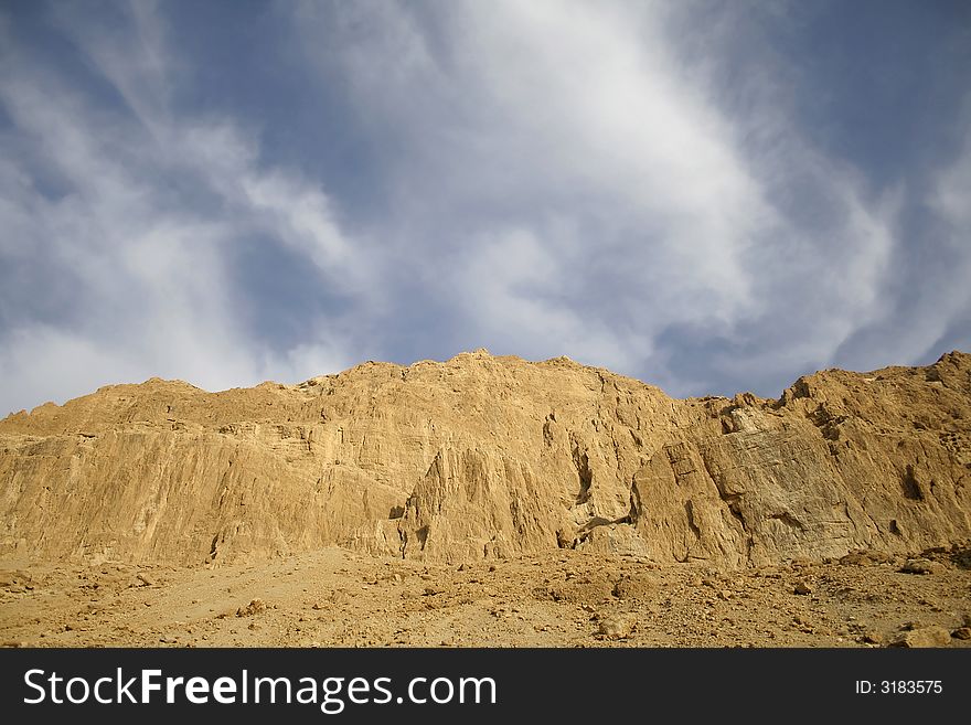 Desert landscape in the dead sea region