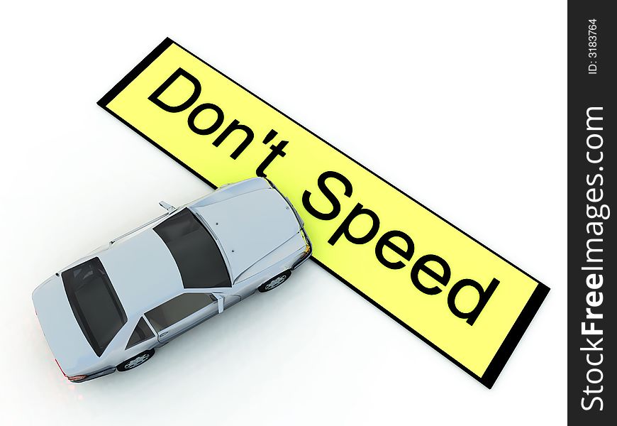 A conceptual image warning people not to speed. A conceptual image warning people not to speed.