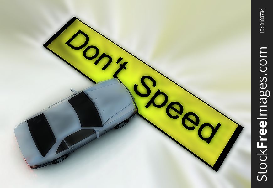 A conceptual image warning people not to speed. A conceptual image warning people not to speed.