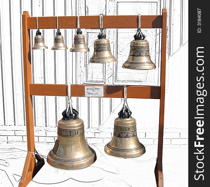 Church - seven new bell, Volgograd, Russia. Church - seven new bell, Volgograd, Russia