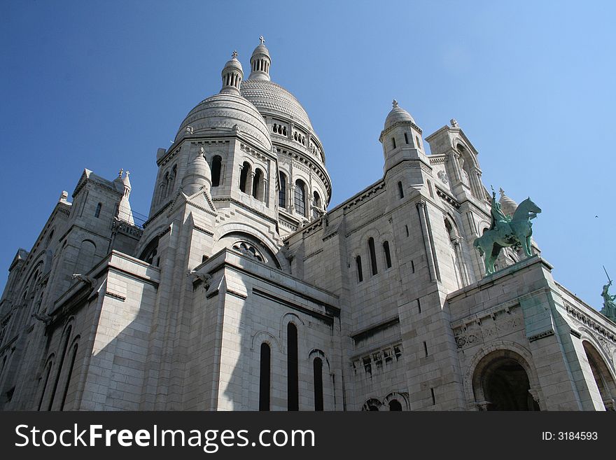 The Sacre-Coeur's church in Paris, France