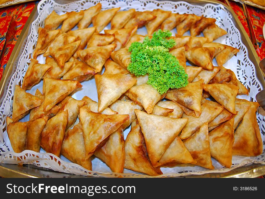 Triangular Cakes In The Pan