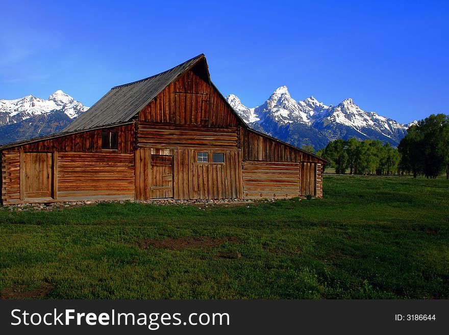 Historic barn located on Mormon Row, Grand Teton National Park, Wyoming. Historic barn located on Mormon Row, Grand Teton National Park, Wyoming