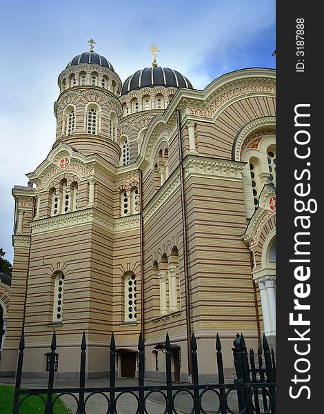 Classic orthodox cathedral, original light. Classic orthodox cathedral, original light