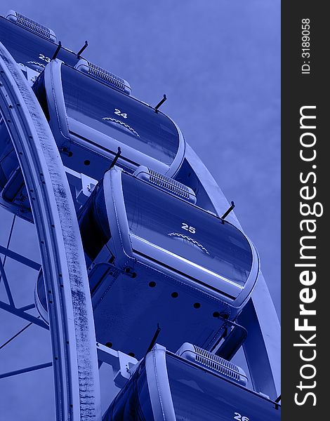 Ferris wheel blue monotone file