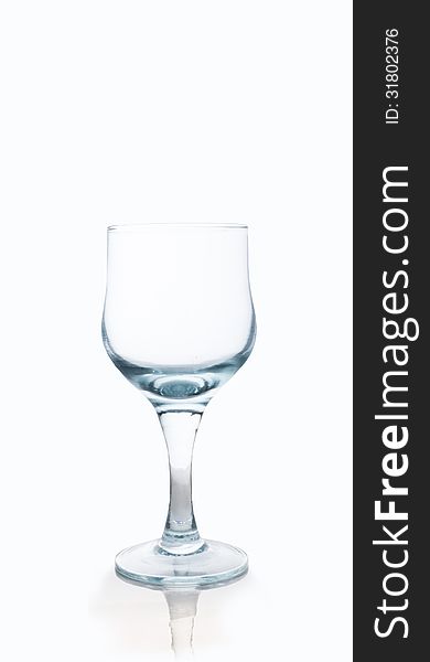 White background with water Glass. White background with water Glass