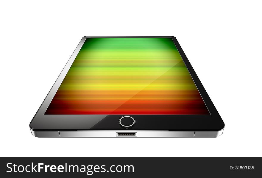 Tablet isolated on white background, clipping path included